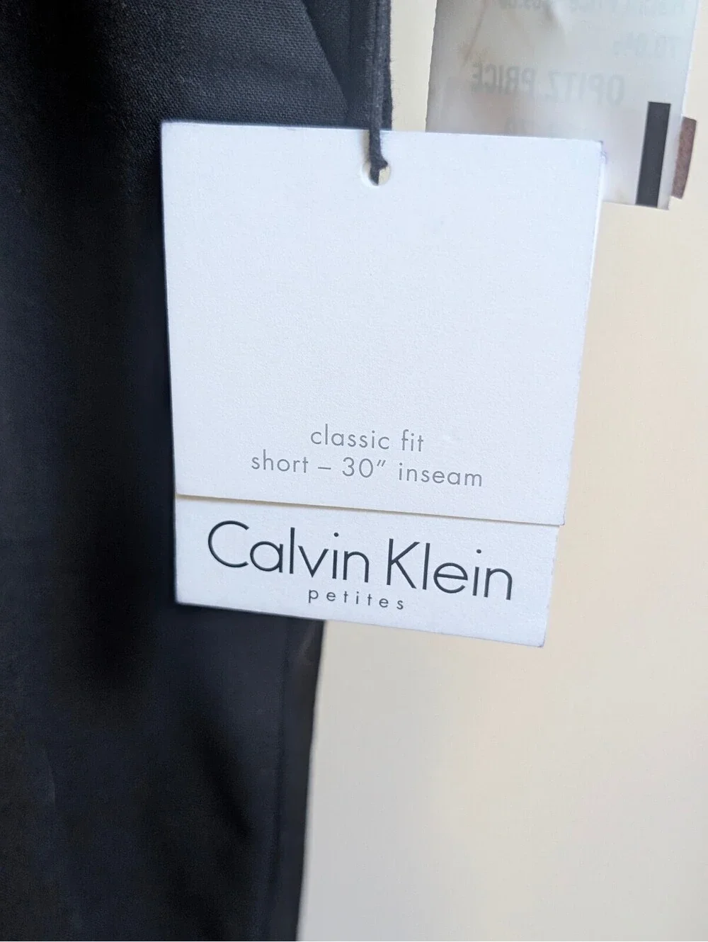 Calvin Klein Petites Classic Fit Black Dress Pants, Size 10P, Short 30